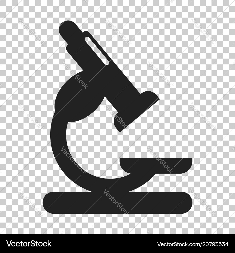 Microscope lab icon on isolated transparent Vector Image