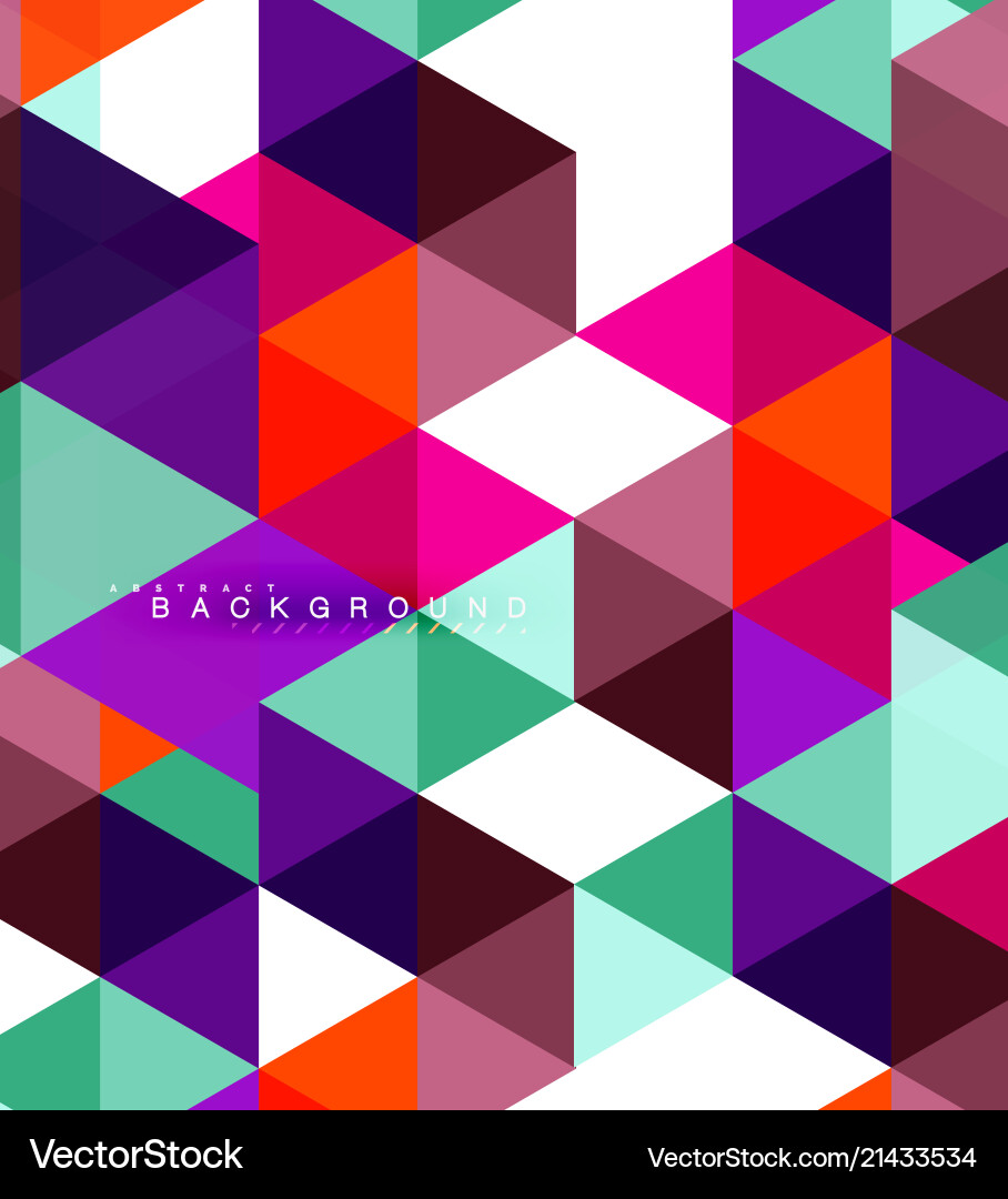 Multicolored triangles abstract background mosaic Multicolored triangles abstract background mosaic vector image