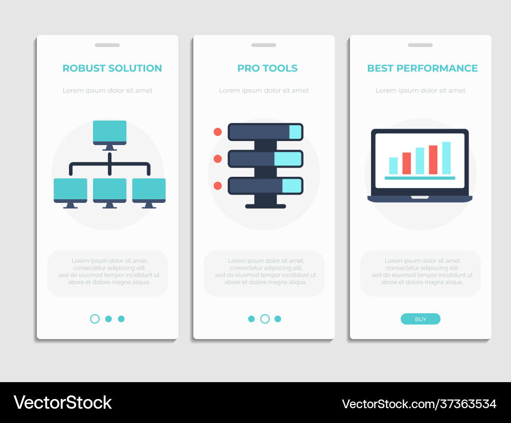 Robust solution data protection onboard screen set Vector Image