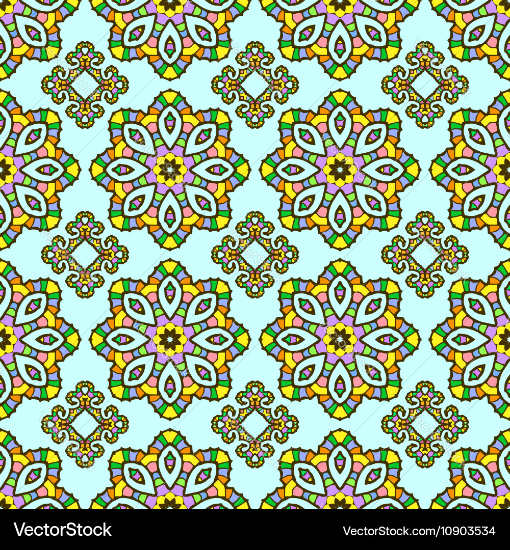 Seamless pattern from abstract element vector image