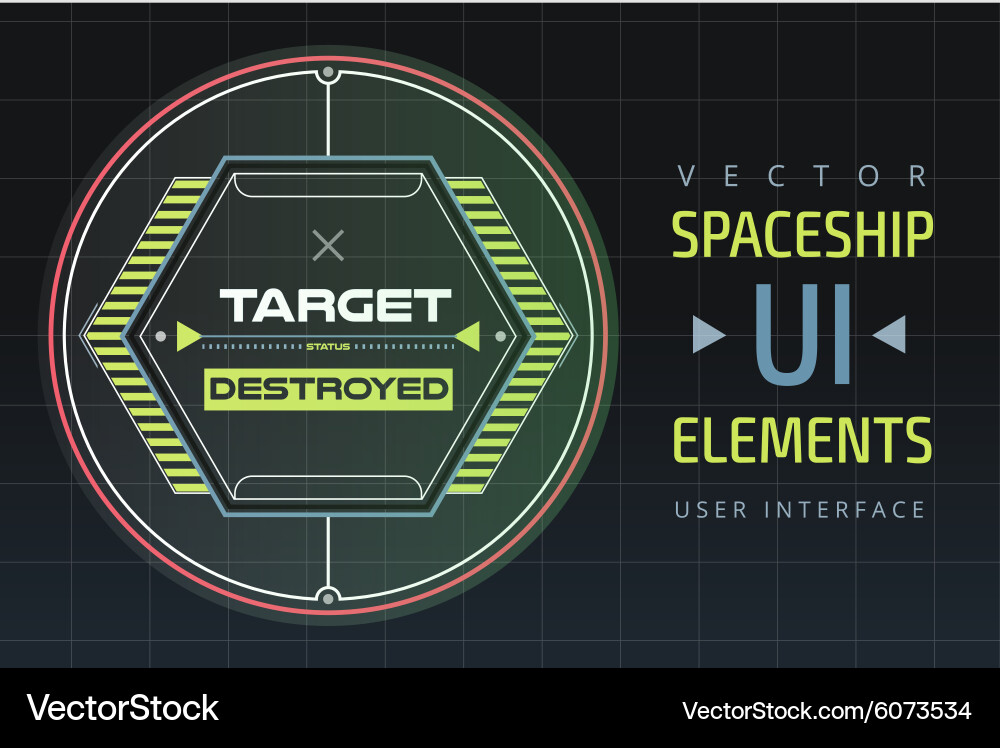 Ui hud infographic interface web elements vector image