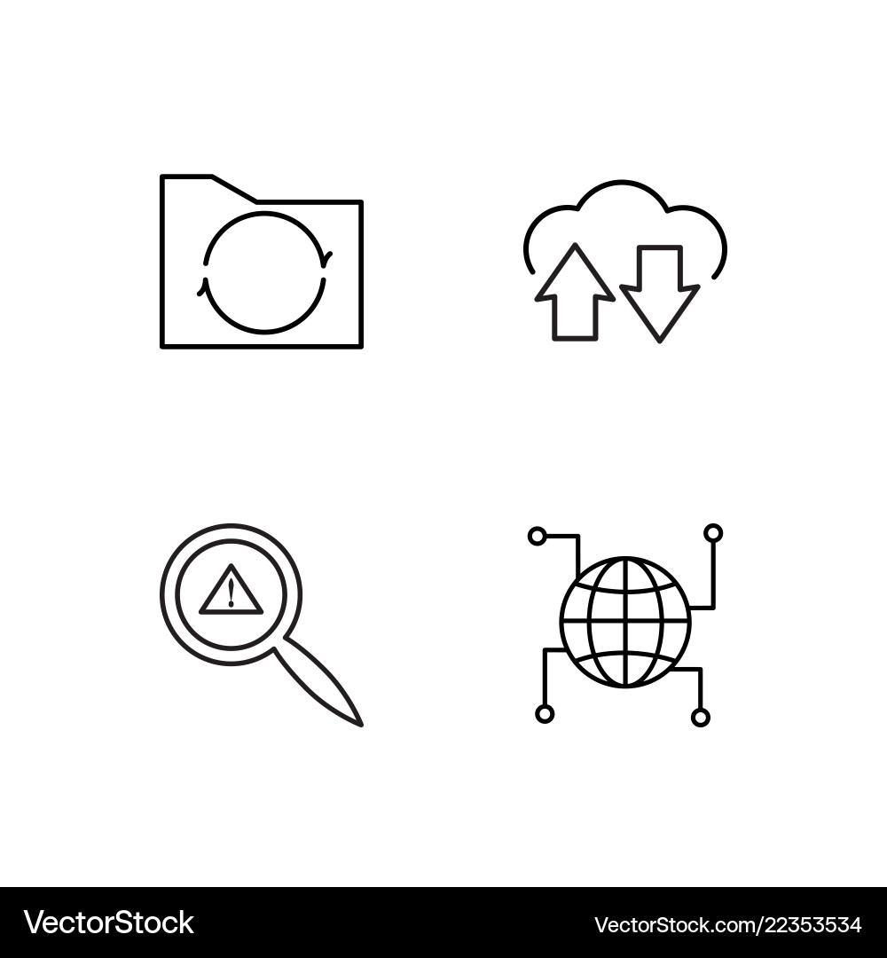 Web simple outlined icons set Web simple outlined icons set vector image