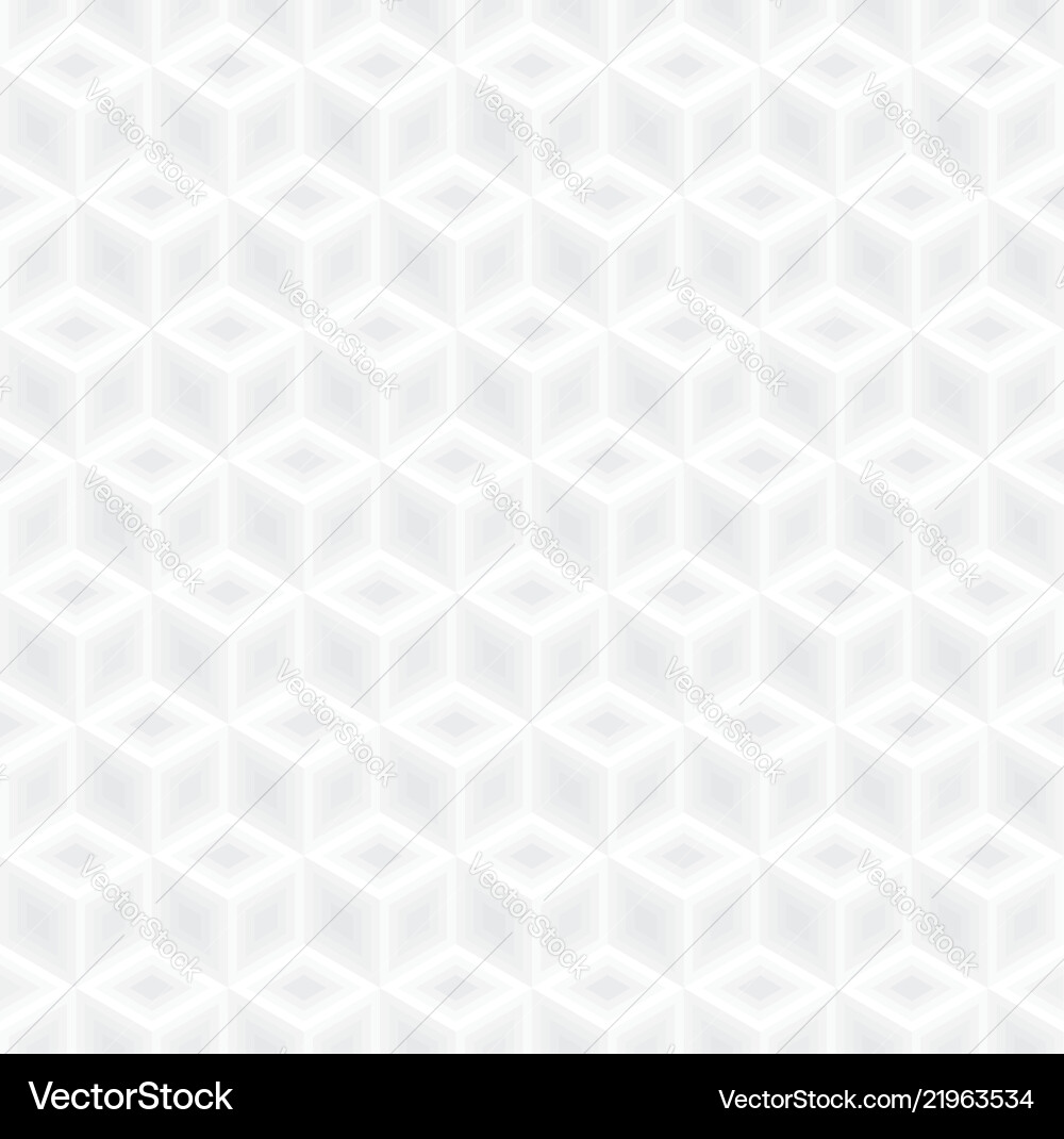 White cubes pattern seamless background Vector Image