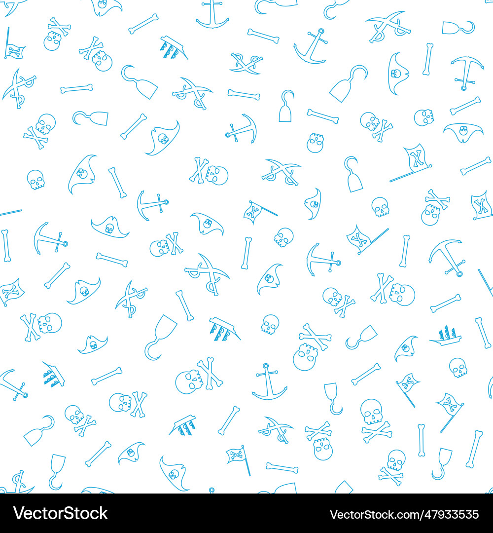 Abstract seamless pattern with skull Vector Image