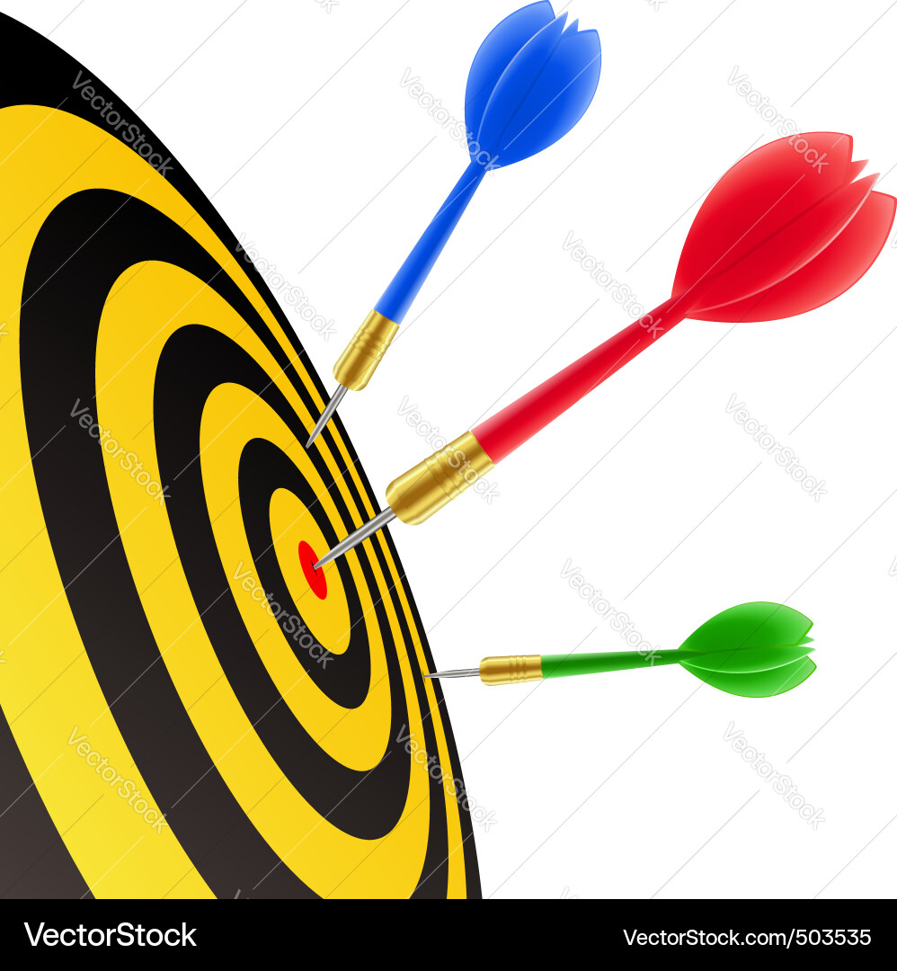 Dartboard Game - Target Hit vector image