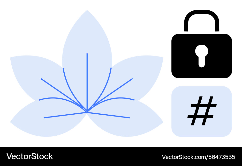 Digital security integration with nature-inspired Digital security integration with nature-inspired vector image
