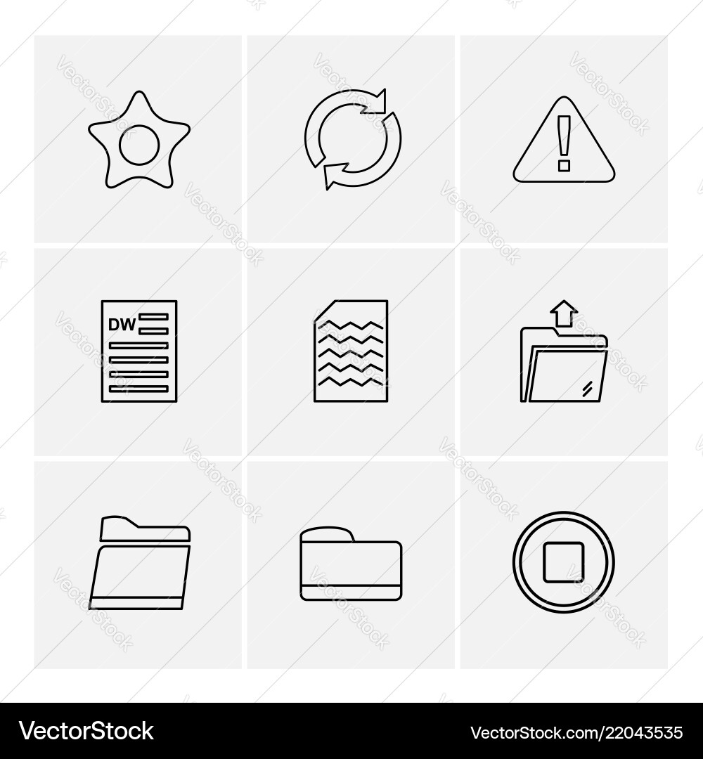 Folder files directory search code eps icons vector image