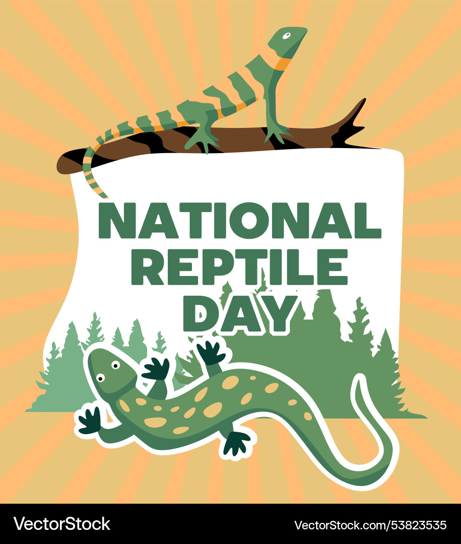 Nationaler Reptiltag mit einigen Reptilien Nationaler Reptiltag mit einigen Reptilien vektorbild