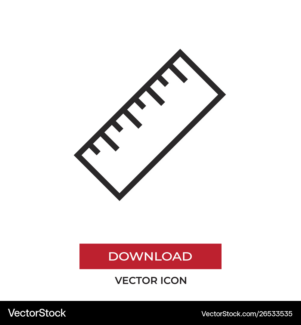 Ruler icon in modern style for web site Ruler icon in modern style for web site vector image