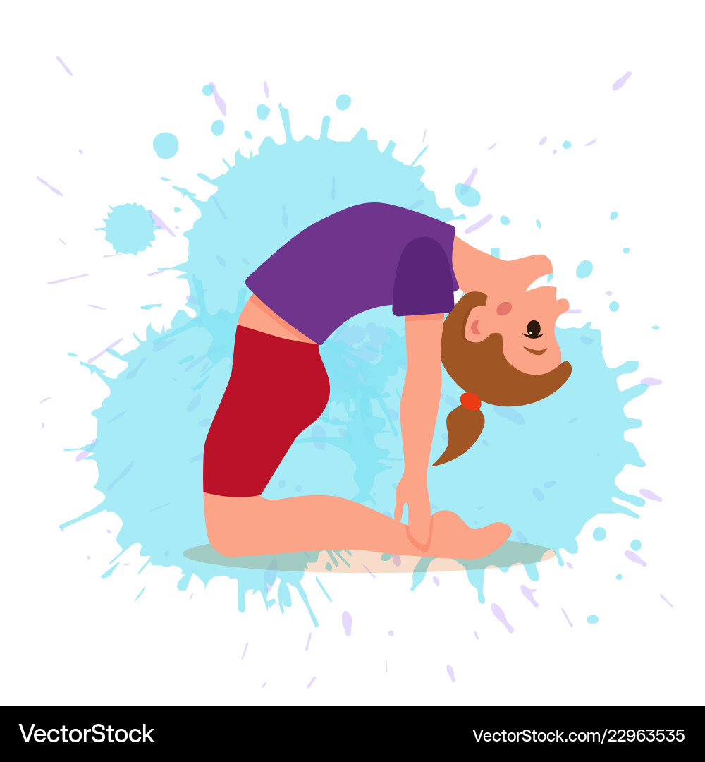 Süße Cartoon Gymnastik für Kinder und gesund Süße Cartoon Gymnastik für Kinder und gesund vektorbild