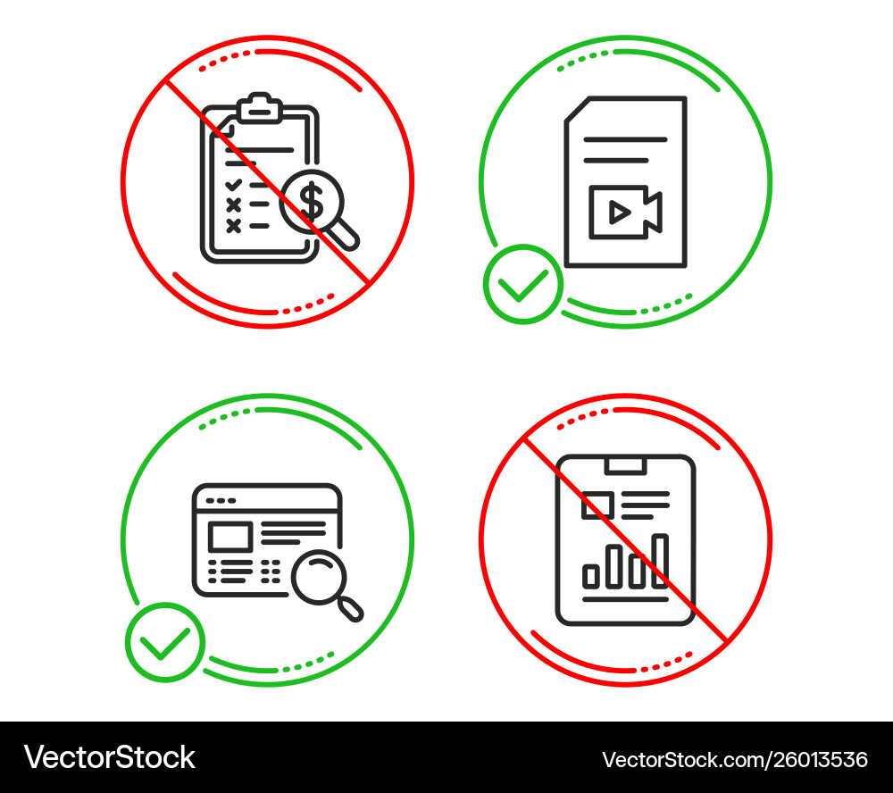 Accounting report website search and video file Accounting report website search and video file vector image