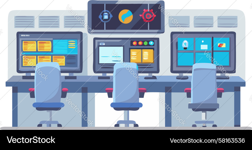 Advanced Command Center Vector Image