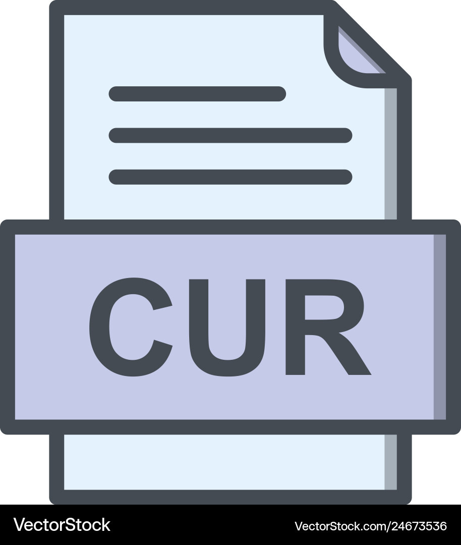 Cur file document icon vector image