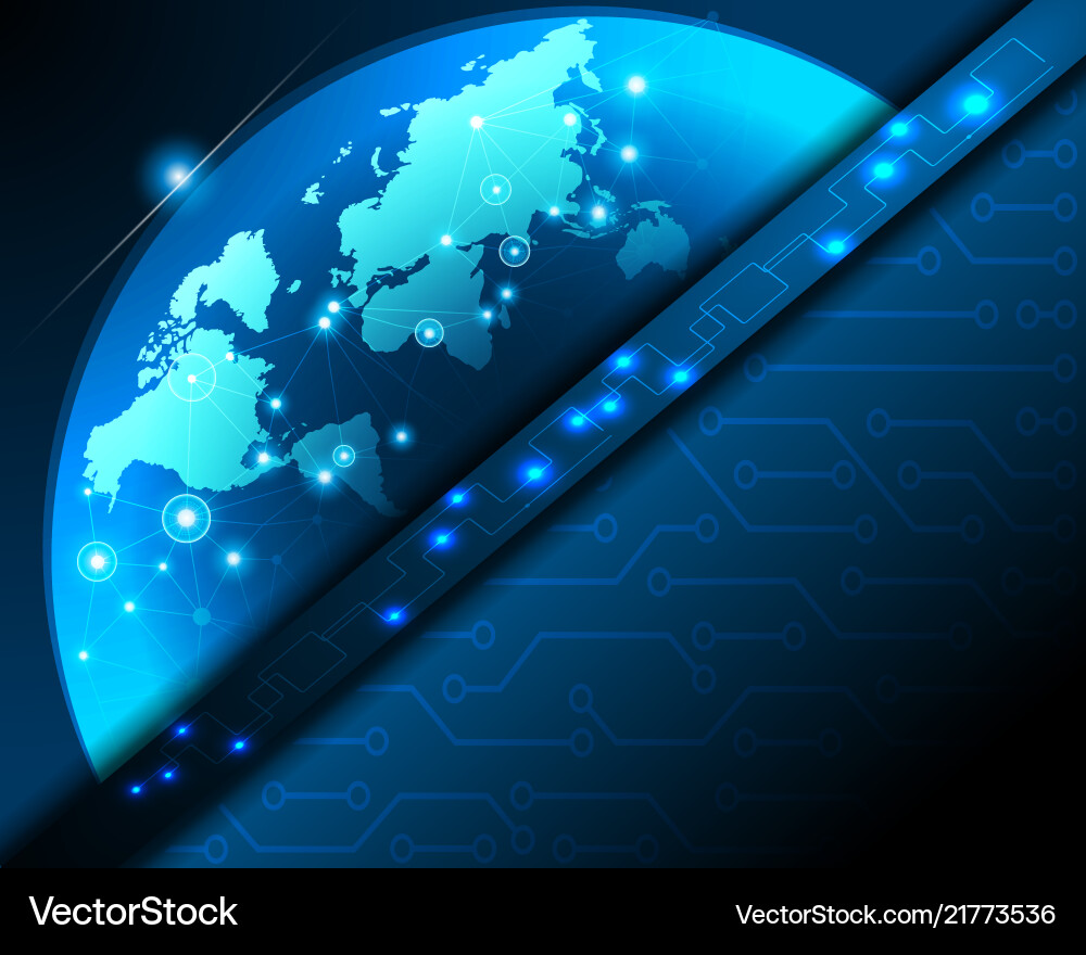 Digitizing world network connection Digitizing world network connection vector image