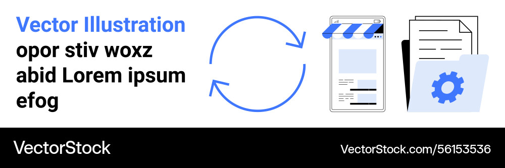 Document workflow process with transfer arrows Document workflow process with transfer arrows vector image