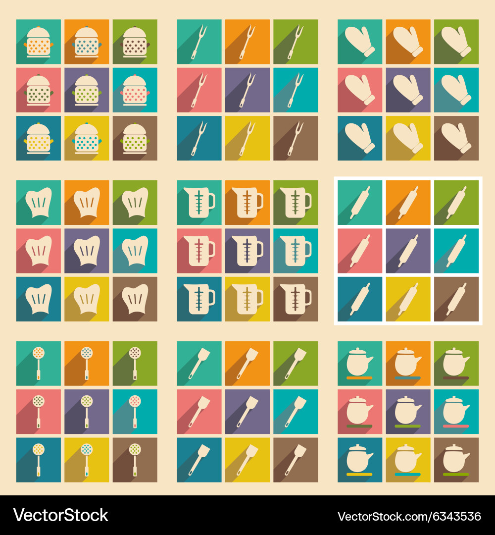 Flat with shadow concept and mobile application vector image