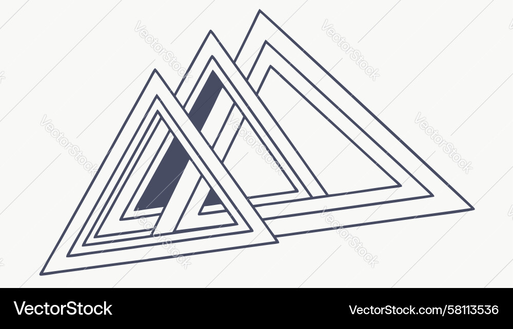 Geometric Interlocking Triangle Pattern Vector Image