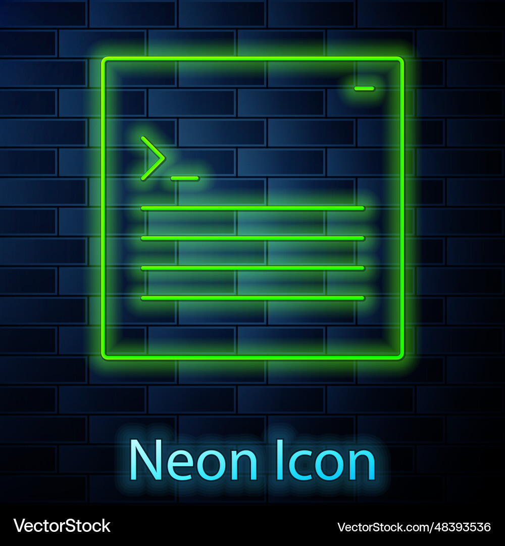 Glowing neon line software web developer Glowing neon line software web developer vector image