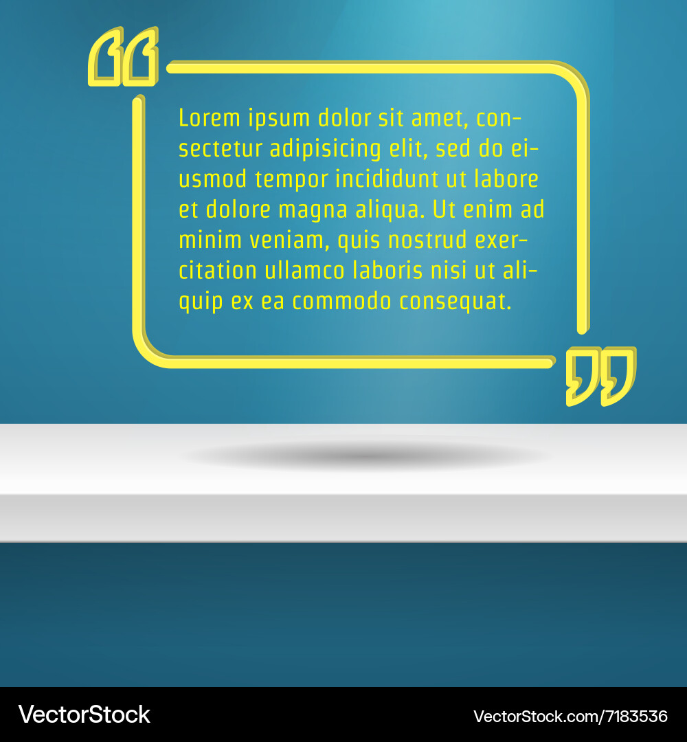 Guotation on shelf vector image