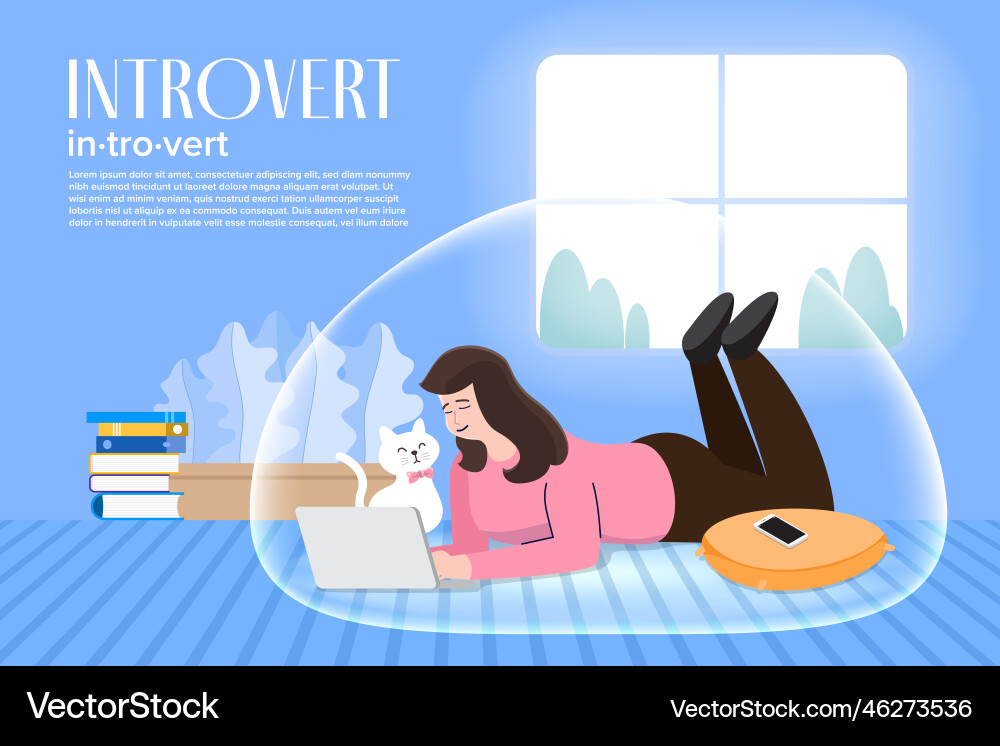 Introvert 01 vector image