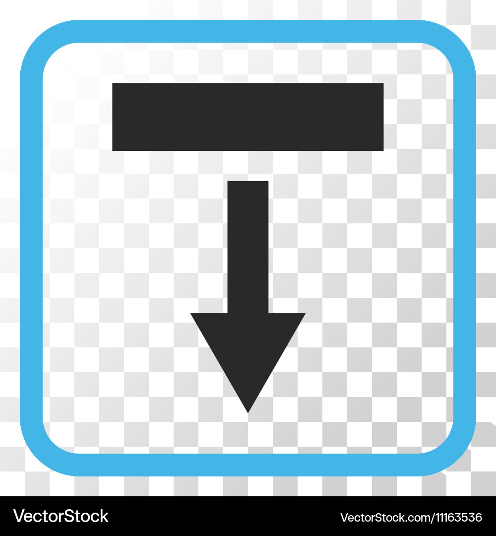 Pull down icon in a frame Vector Image
