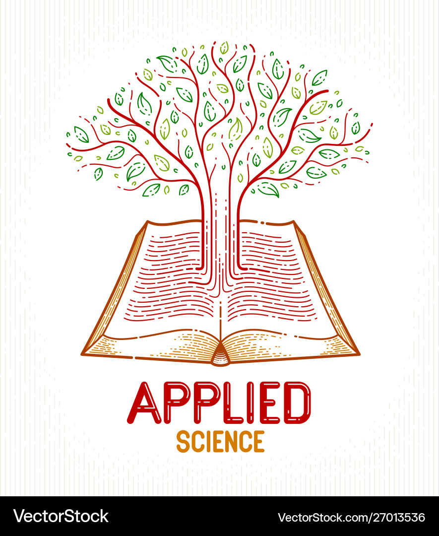 Tree growing from text lines an open vintage Tree growing from text lines an open vintage Vector Image
