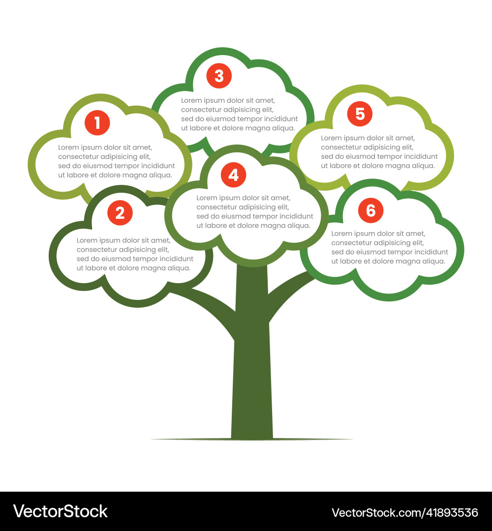 Tree Infographic Elements vector image