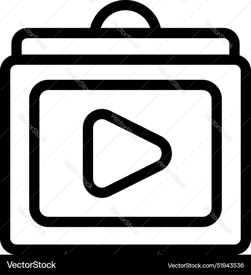 Video player icon showing a multimedia interface Video player icon showing a multimedia interface vector image