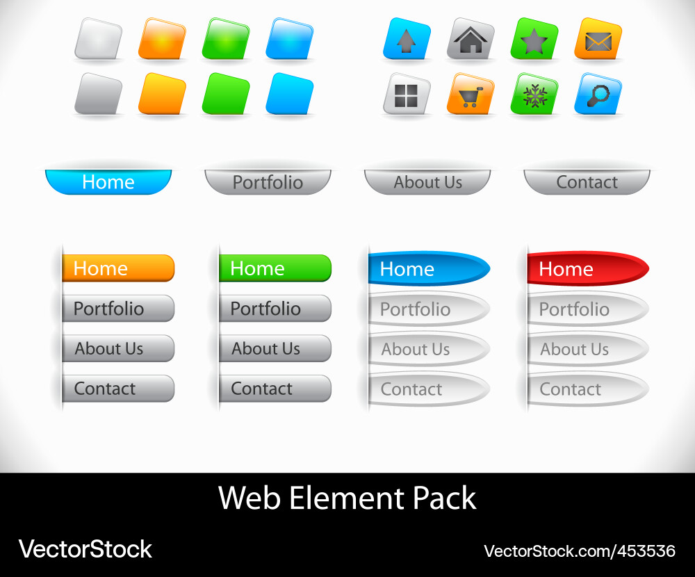 Website Element Collection vector image