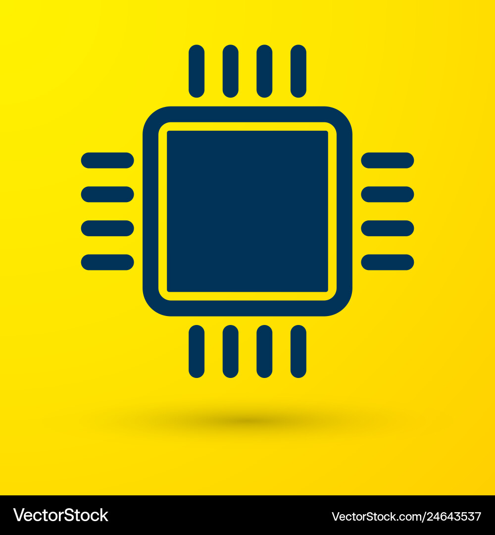 Blue computer processor with microcircuits cpu Blue computer processor with microcircuits cpu vector image