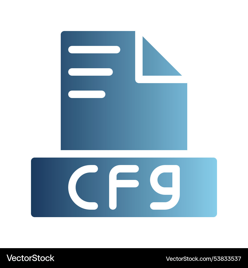 Cfg document text file icons contain soft vector image