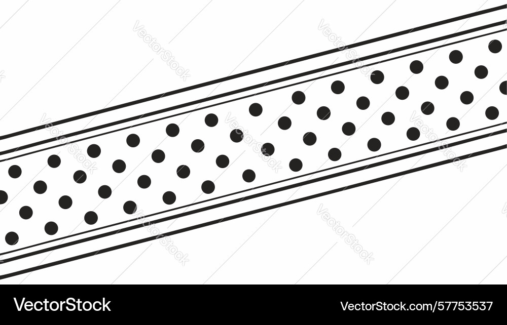 Chevron pattern ribbon border design element vector image