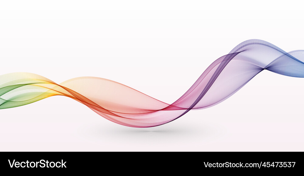 Colored transparent abstract wave flow wavy lines Colored transparent abstract wave flow wavy lines vector image