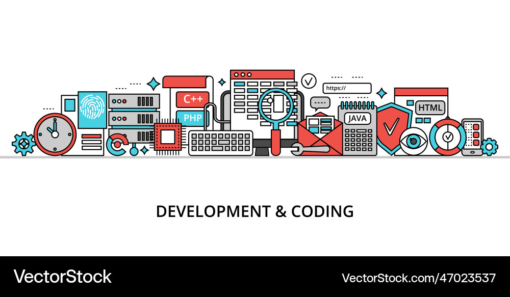Concept of programming development software Concept of programming development software vector image