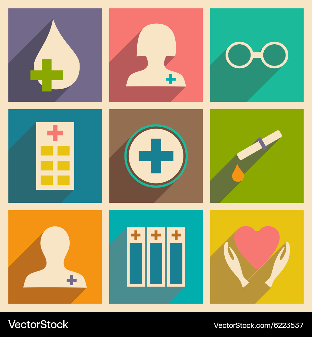 Flat with shadow concept and mobile application Vector Image