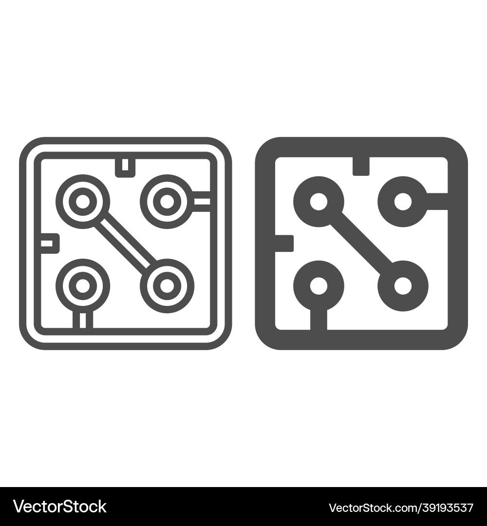 Fragment of printed circuit board square shape Fragment of printed circuit board square shape vector image
