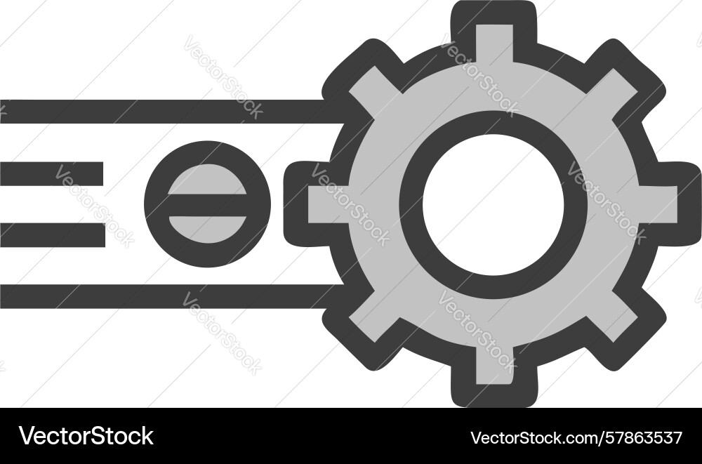 Gear and document settings interface icon design Vector Image
