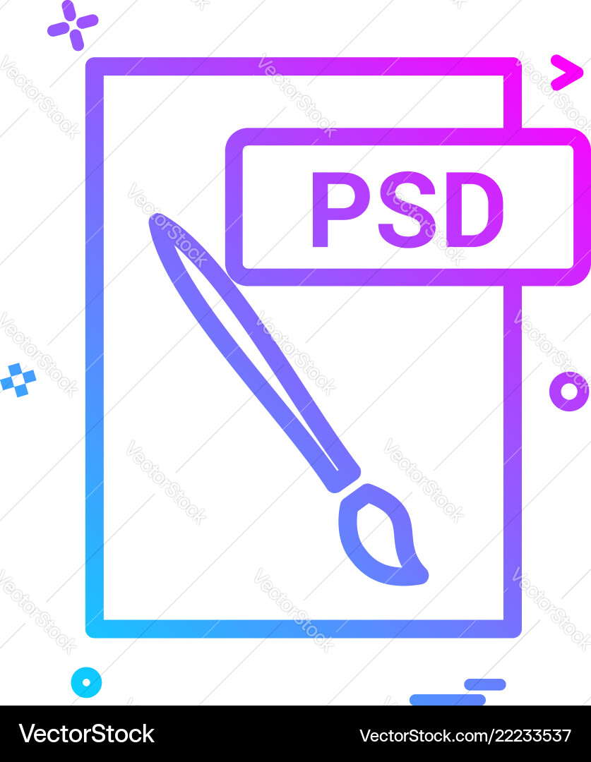 Psd file format icon design Psd file format icon design vector image