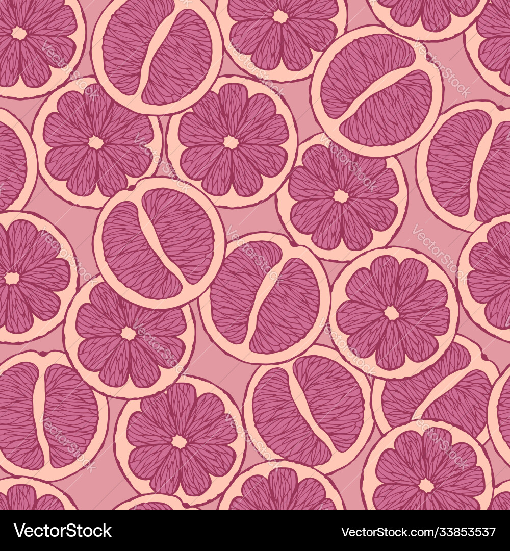 Seamless pattern with citrus grapefruits Seamless pattern with citrus grapefruits vector image