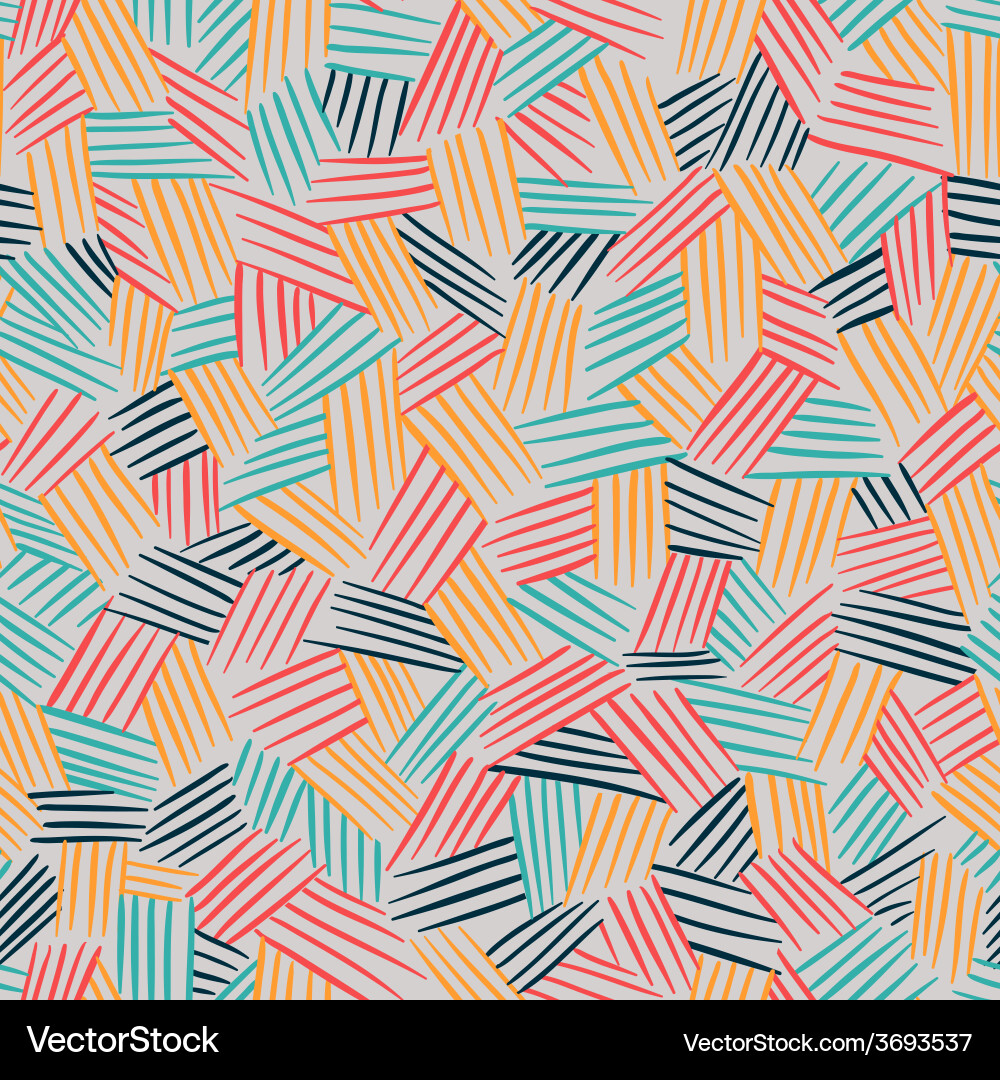 Seamless pattern with interweaving of lines vector image