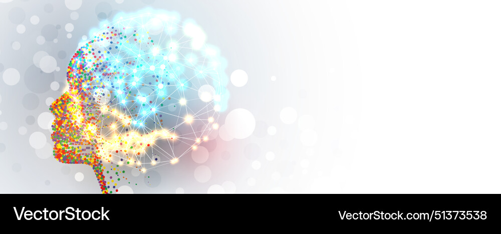 Abstract artificial intelligence cloud computing Vector Image