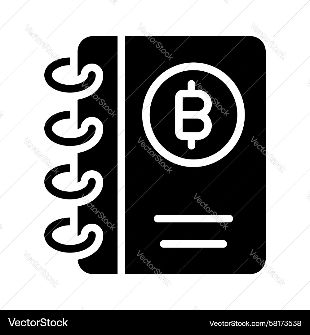 Bitcoin Block Ledger Vector Image