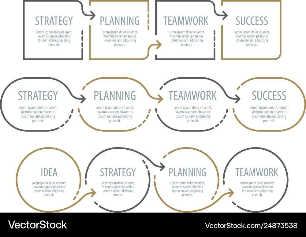 Business Chart Template - Infographic Vector Image