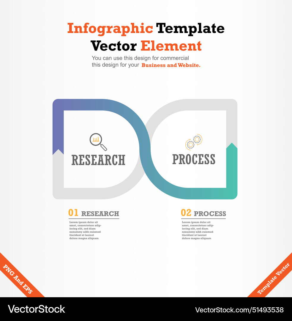 Business infographics process Royalty Free Vector Image