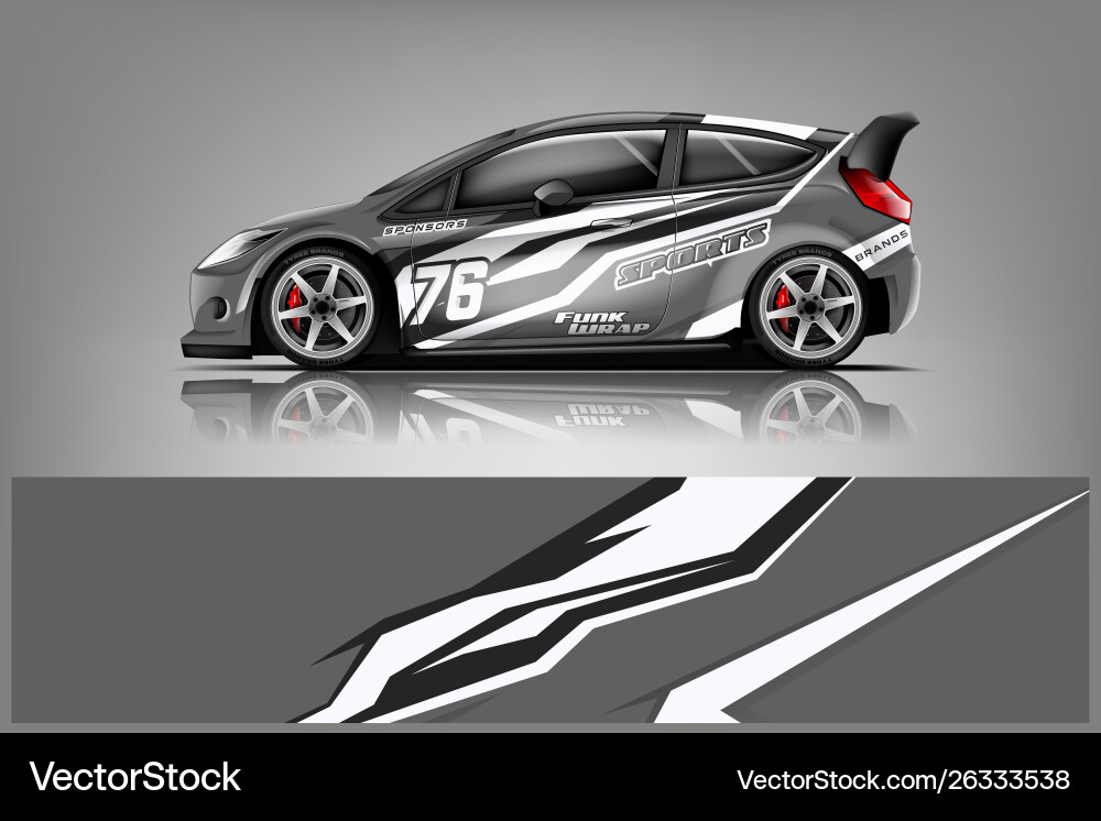 Car Racing Stripe Decal Vector Image