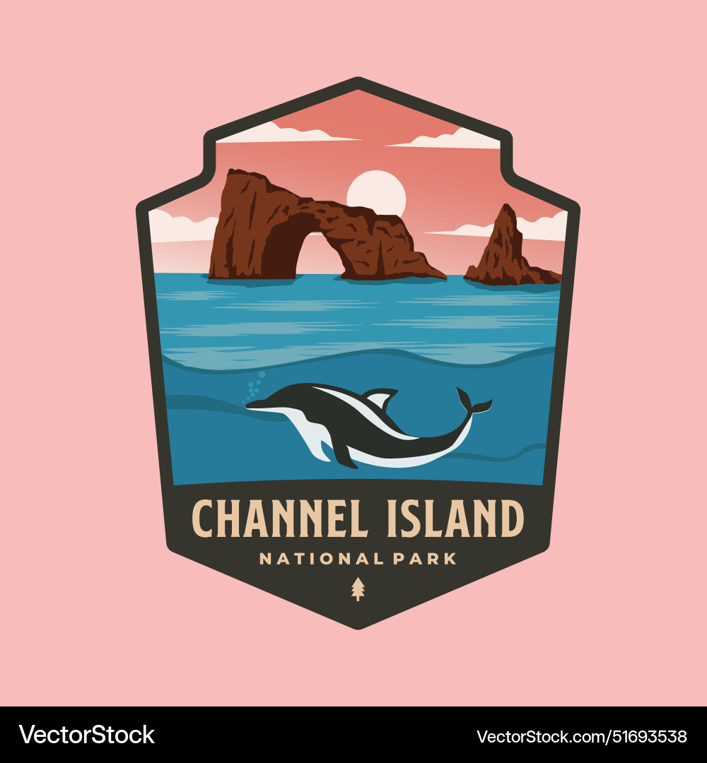 Channel Island National Park Emblem Patch Logo Vector Image channel-island-national-park-emblem-patch-logo-vector-image