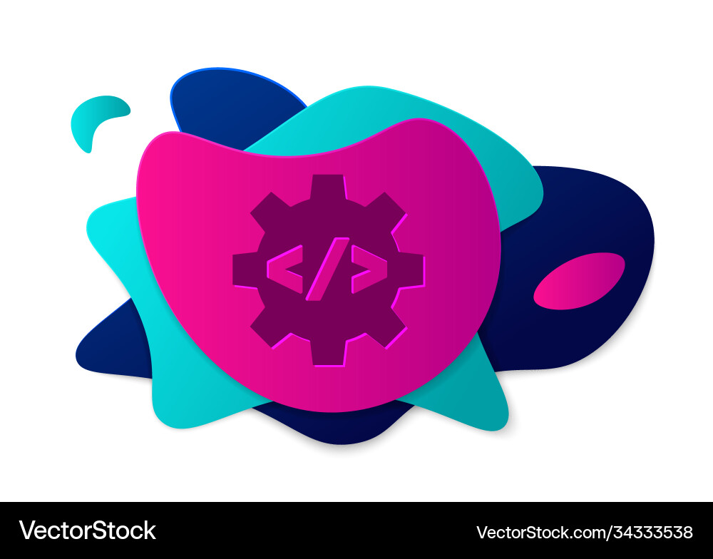 Color web design and front end development icon Color web design and front end development icon vector image