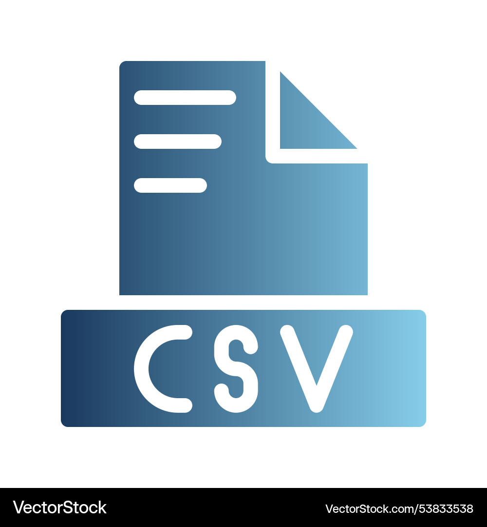 Csv document file text icons with an attractive Vector Image