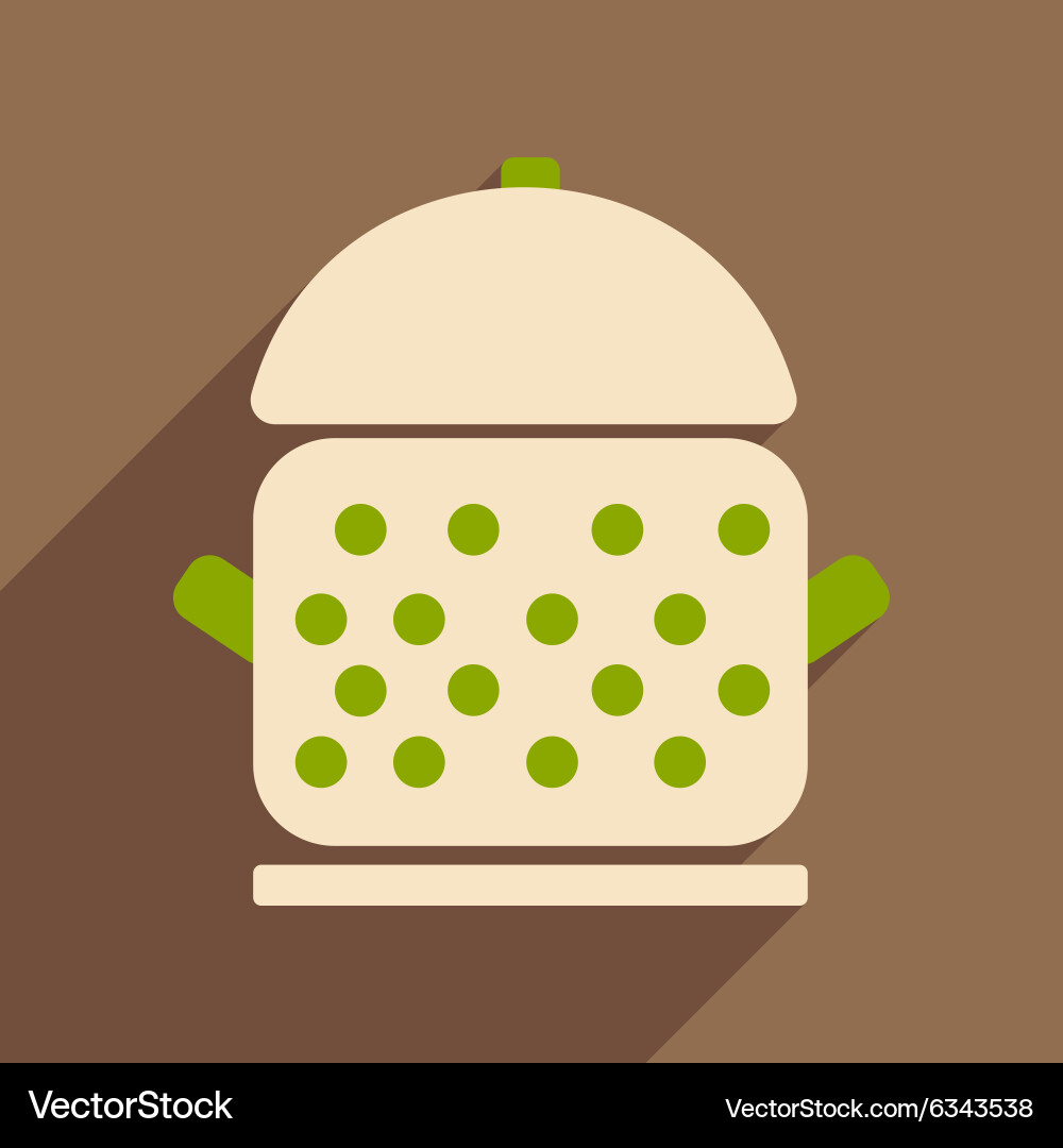 Flat with shadow icon and mobile application Vector Image