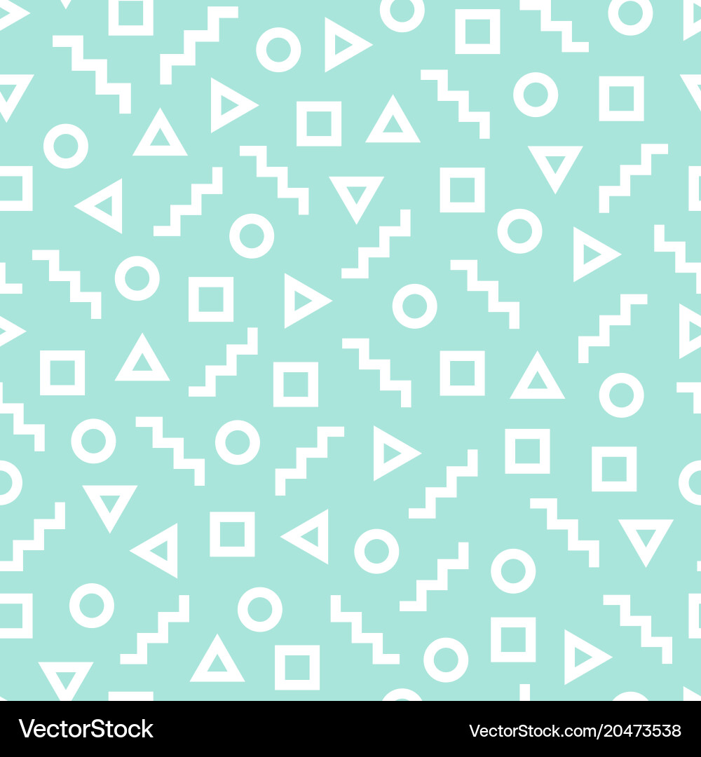 Geometric seamless pattern with different figures vector image